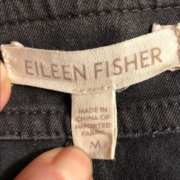 Eileen Fisher Blue-Grey Cotton Crop Pant Size 10 - Picture 6 of 7